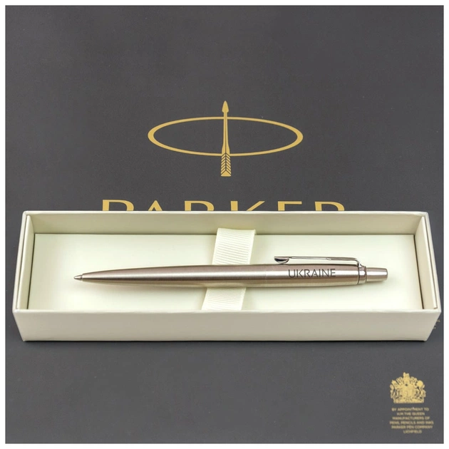 Ручка кулькова Parker JOTTER 17 UKRAINE SS CT BP Україна + Карта (16132_T205b) - изображение 7