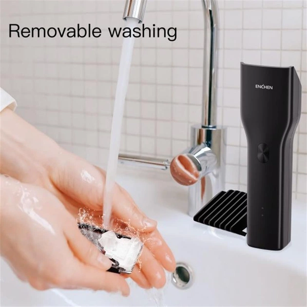 Машинка для стрижки Xiaomi Enchen Boost Black Set + Пеньюар и ножницы - изображение 6