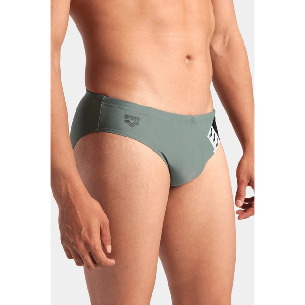 Плавки Arena Stripe Swim Briefs 007929-650 оливкй, чорний 85 (3468337395287) - зображення 3