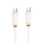 Дата кабель USB-C to USB-C 1.0m 27W white XO (XO-CB-300CC-WH) - зменшене зображення 3