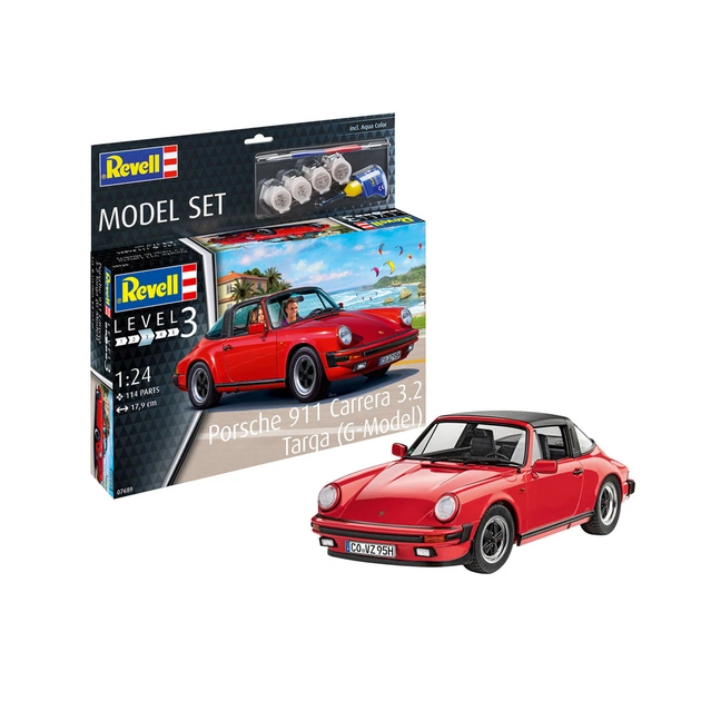 Збірна модель Revell Набір автомобіль Porsche 911 Carrera 3.2 Targa рівень 3 масштаб 1:24 (RVL-67689) - изображение 1