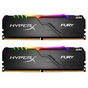 Модуль пам'яті для комп'ютера DDR4 32GB (2x16GB) 3466 MHz HyperX FURY RGB Kingston Fury (ex.HyperX) (HX434C16FB3AK2/32) - зменшене зображення 1