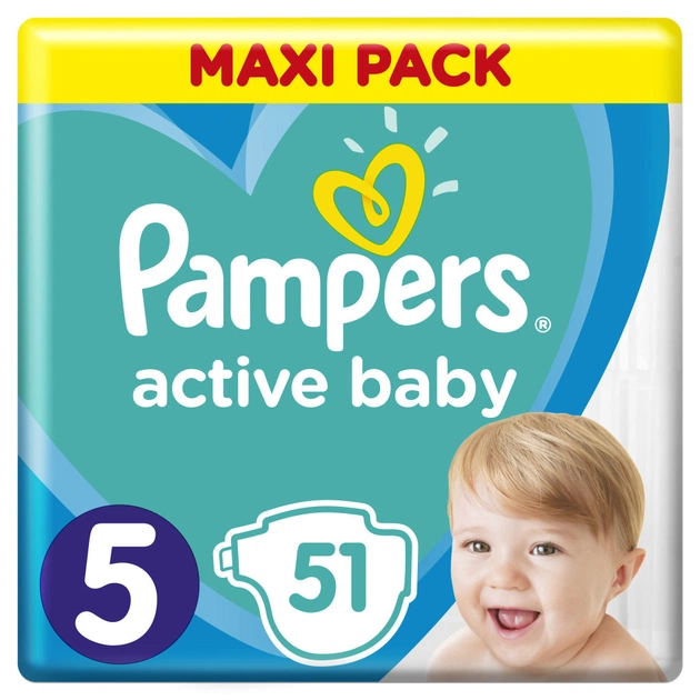 Підгузки Pampers Active Baby Розмір 5 (11-16 кг) 51 шт (8001090951137) - изображение 1