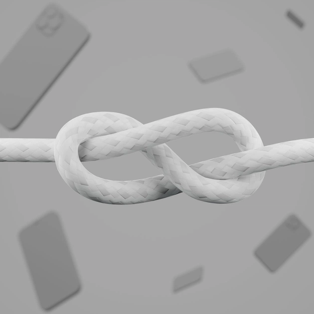 Дата кабель USB 2.0 AM to Lightning 1.0m white Belkin (CAA010BT1MWH) - picture 5