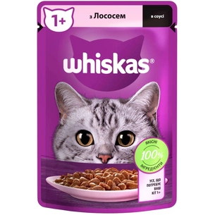 Влажный корм для кошек Whiskas Лосось в соусе 85 г (5900951302053) изображение 1