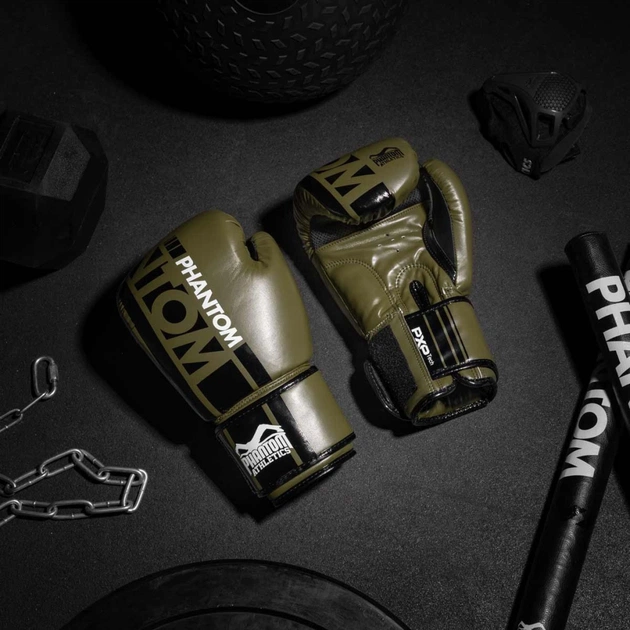 Боксерські рукавички Phantom APEX Army Green 16oz (PHBG2400-16) - зображення 8