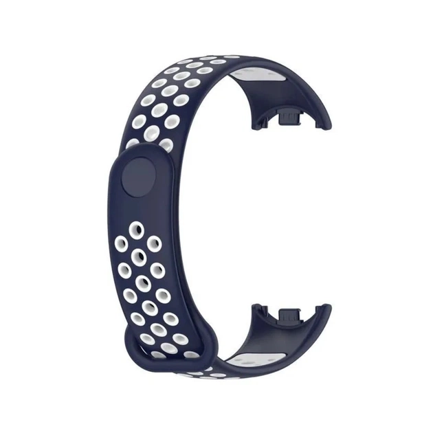 Ремінець до фітнес браслета BeCover Vents Style для Xiaomi Mi Smart Band 10 Blue-White (713632) - picture 4
