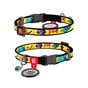 Нашийник для тварин WAUDOG Nylon з QR паспортом "Мохнаті монстри" пластиковий фастекс XS 20-30 см (279-4050) - зменшене зображення 1