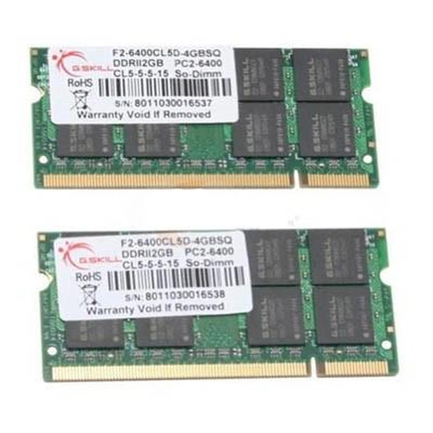 Модуль пам'яті для ноутбука SoDIMM DDR2 4GB(2x2GB) 800 MHz G.Skill (F2-6400CL5D-4GBSQ) - изображение 1