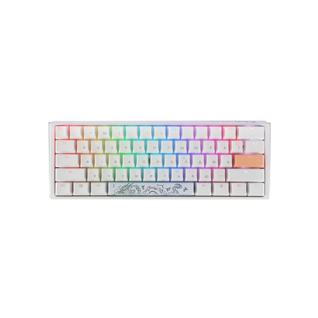 Клавіатура Ducky One 3 Mini Cherry MX Brown RGB UA USB White (DKON2161ST-BUAPXPWWWSC1) - зображення 1