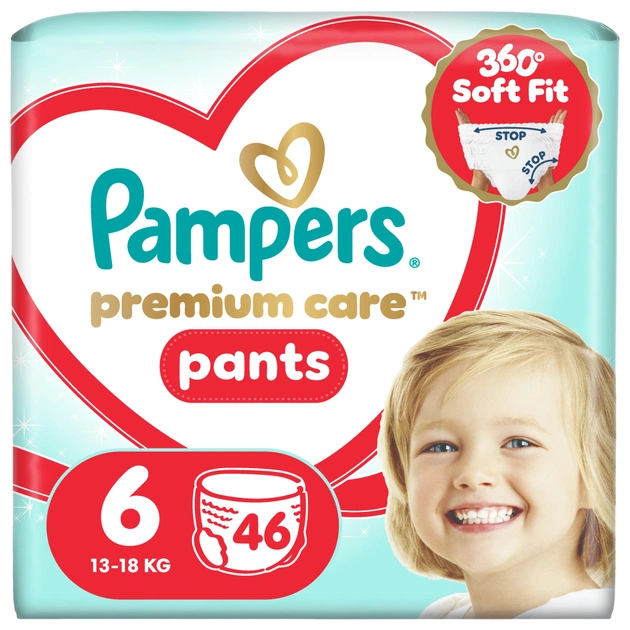 Підгузки Pampers Premium Care Pants Розмір 6 (13-18 кг) 46 шт (8006530320054) - зображення 1
