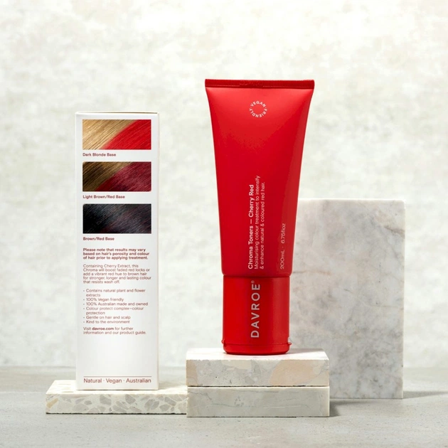 Відтінковий бальзам Davroe Chroma Colour Treatments Cherry Red Toner 200 мл (9326123009500) - picture 3
