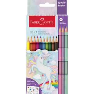Карандаши цветные Faber-Castell PASTEL UNICORN 10+3 кольори (111219) (32515) изображение 1