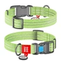 Нашийник для тварин WAUDOG Re-cotton з QR паспортом світловідбивний Ш 20 мм Д 28-40 см салатовий (02885) - зменшене зображення 4