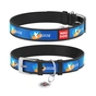 Нашийник для тварин WAUDOG Design з QR паспортом "Прапор" Ш 12 мм Д 20-28 см чорний (3602-0229-01) - зменшене зображення 1