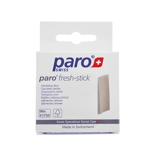 Зубочистки Paro Swiss fresh-sticks Медичні середнього розміру з ментолом 96 шт. (7610458017555) зображення 1