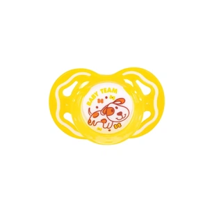 Пустушка Baby Team силіконова, класична, 6+ міс (3014_жовтий) зображення 1