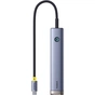 Концентратор Baseus USB-C 7-Port HDMI 4K60Hz + 2xUSB 3.0 + PD + SD/TF 3.0 + 3.5mm gray (B00052803811-02) - зменшене зображення 3
