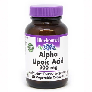 Антиоксидант Bluebonnet Nutrition Альфа-Липоевая Кислота 300 мг, 30 растительных капсул (BLB0853) изображение 1