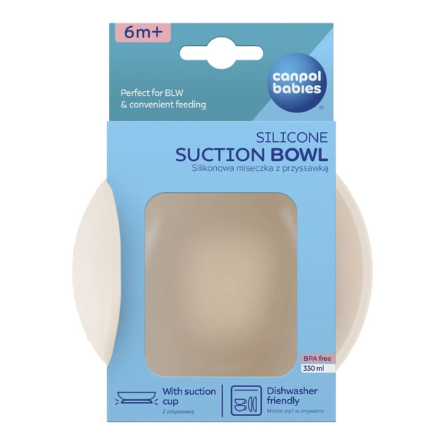 Тарілка дитяча Canpol babies силіконова на присосці - кремова (51/400_creme) - picture 5