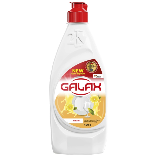 Средство для ручного мытья посуды Galax Лимон 480 г (4823128000587) - изображение 1