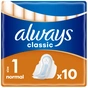 Гігієнічні прокладки Always Classic Normal Розмір 1 10 шт. (4015400259275) - зменшене зображення 1