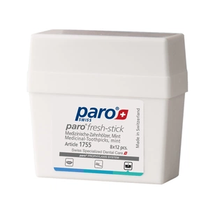 Зубочистки Paro Swiss fresh-sticks Медичні середнього розміру з ментолом 96 шт. (7610458017555) изображение 1