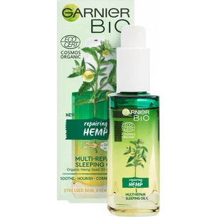 Олія для обличчя Garnier Bio Нічна з ефірною олією коноплі 30 мл (3600542361101) зображення 1