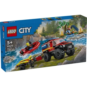 Конструктор LEGO City Пожежний позашляховик з рятувальним човном 301 деталей (60412) зображення 1