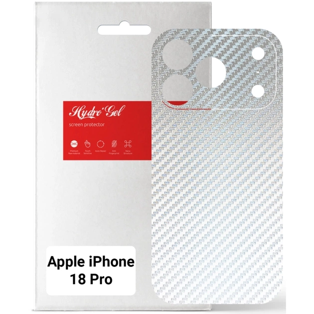 Плівка захисна Armorstandart Back Film Carbone Silver Apple iPhone 18 Pro (ARM94243) - зображення 1