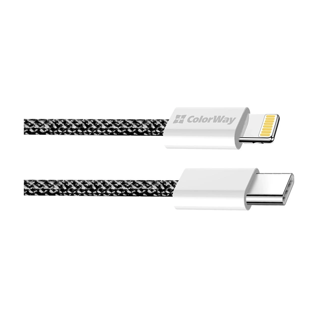 Дата кабель USB-C to Lightning 1.0m 27W black ColorWay (CW-CBPDCL061-BK) - picture 3