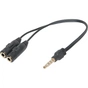 Перехідник Jack 3.5mm M 4pin to 2 Jack 3.5mm F (Audio+MIC) Headset Jack Defender (63012) - зменшене зображення 1