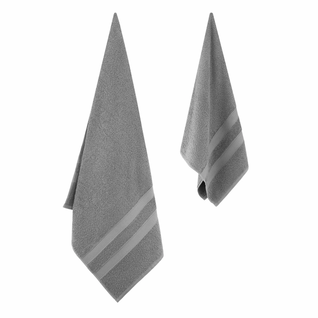 Рушник Ardesto набір махрових Splendid 50х90 см, 70х140 см, 2шт, 100% бавовна, сірий (ART2359GR) - picture 5