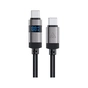 Дата кабель USB-C to USB-C 1.2m 60W digital display C15-03 Black Acefast (6974316283720) - зменшене зображення 1