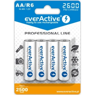 Акумулятор everActive AA/HR06 Ni-MH 2600mAh BL 4шт зображення 1