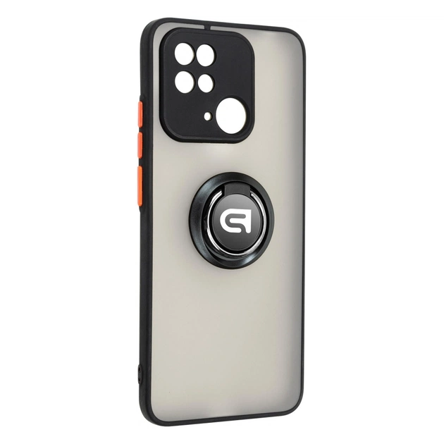 Чохол до мобільного телефона Armorstandart Frosted Matte Ring Xiaomi Redmi 10C Black (ARM68366) - зображення 1