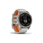Смарт-годинник Garmin fenix 7 Pro Saph Solar, Ti w/ Fog Gry/Ember Orange Band, GPS (010-02777-21) - зменшене зображення 3