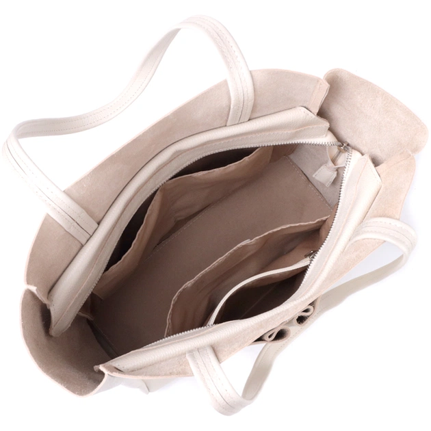 Сумка Shvigel Шопер з натуральної шкіри Бежева (22843) - зображення 7