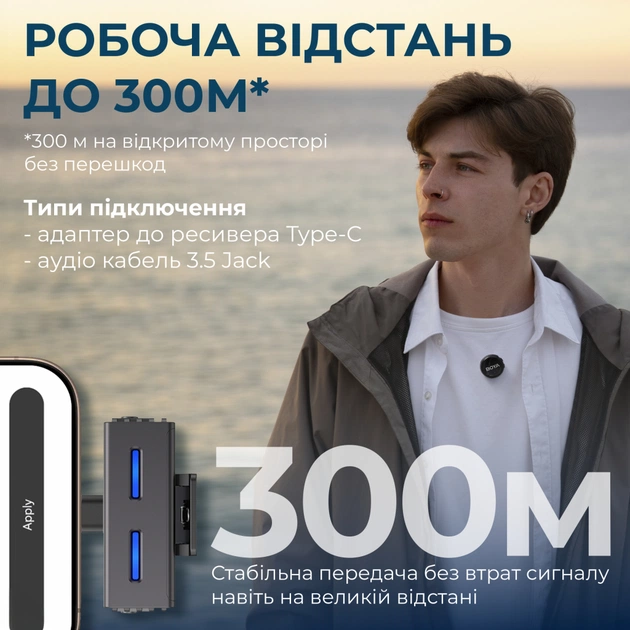 Мікрофон Boya LINK 3-02 Type-C/TRS Black (LINK 3-02) - изображение 10