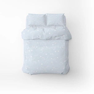 Постільна білизна Home Line Волошки білі на блакитному бязь полуторна (173307) зображення 1