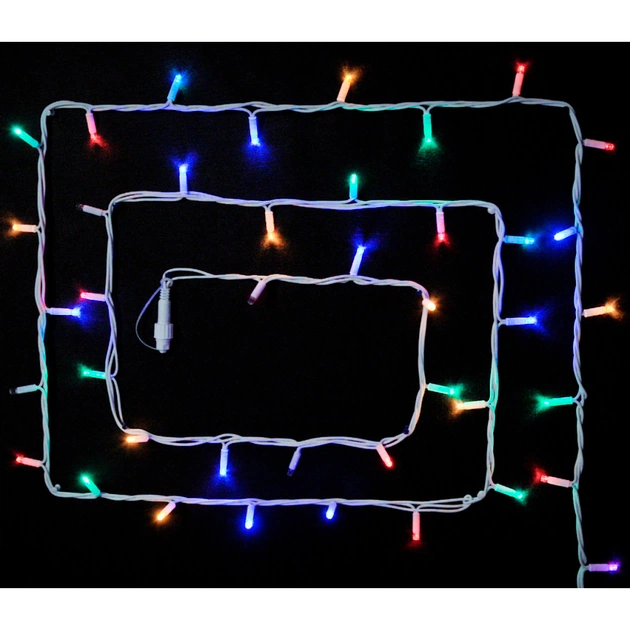 Гірлянда Delux STRING flash 100LED 10 м мульти/білий IP44 EN (90012974) - зображення 1