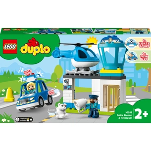 Конструктор LEGO DUPLO Town Поліцейська ділянка та вертоліт 40 деталей (10959) зображення 1