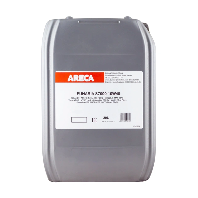 Моторна олива Areca FUNARIA S7000 10W-40 20л (50678) - зображення 1