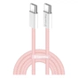 Дата кабель USB-C to USB-C 1.0m 60W 3.0А pink ColorWay (CW-CBPDCC061-P) - уменьшенное изображение 1