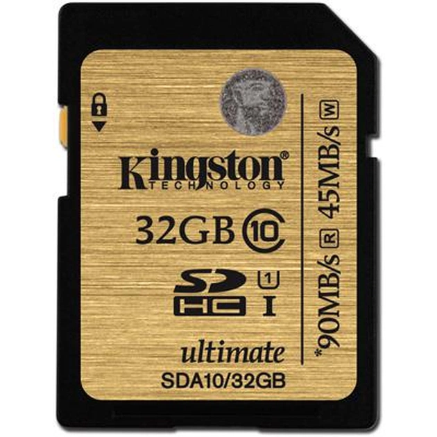 Карта пам'яті Kingston 32Gb Ultimate SDHC class 10 UHS-I (SDA10/32GB) - изображение 1