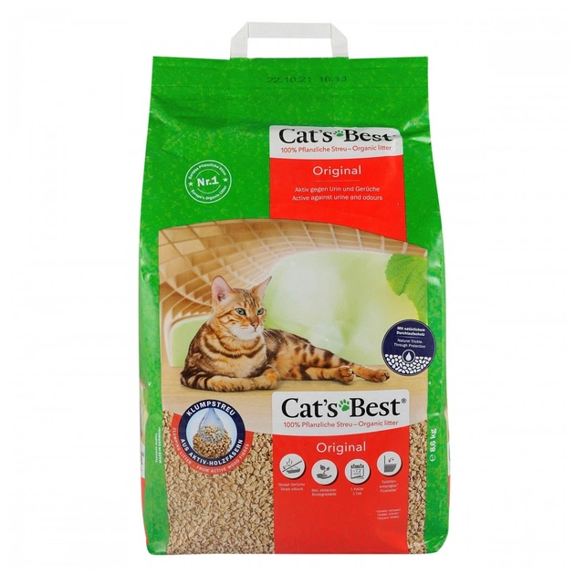 Наповнювач для туалету Cats Best Original Деревний грудкувальний 8.6 кг (20 л) (4002973189351) - picture 3