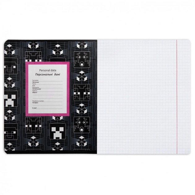 Зошит Yes Minecraft. Black 12 аркушів клітинка (767495) - picture 11