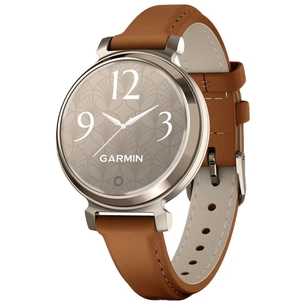 Смарт-годинник Garmin Lily 2 Classic, Cream Gold/Tan (010-02839-02/010-02839-60) зображення 1