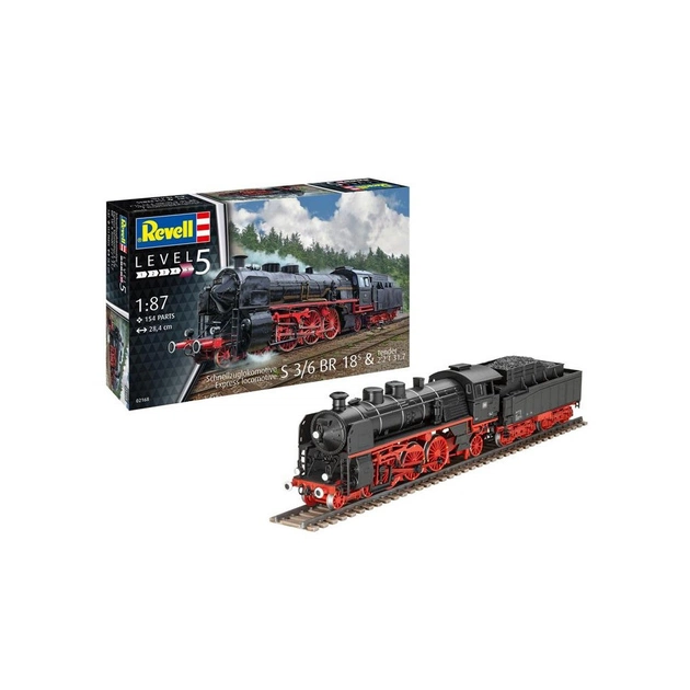 Збірна модель Revell Експрес локомотив S3/6 BR18 з тендером рівень 5 масштаб 1:87 (RVL-02168) - зображення 1