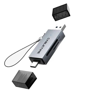 Картрідер Cabletime USB3.0 A + USB Type-C, SD/TF, 5Gbps (CD40G) зображення 1